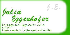 julia eggenhofer business card